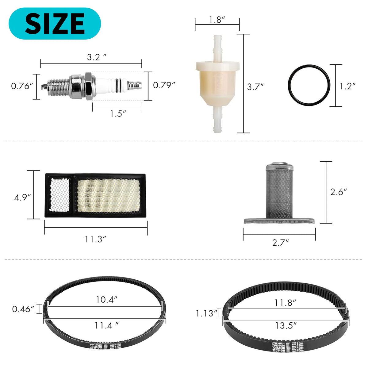 10L0L golf cart tune up kit starter generator belt for reliable starts