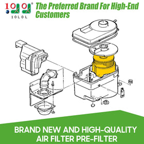 10L0L pre-filter shields engine from debris for cleaner intake