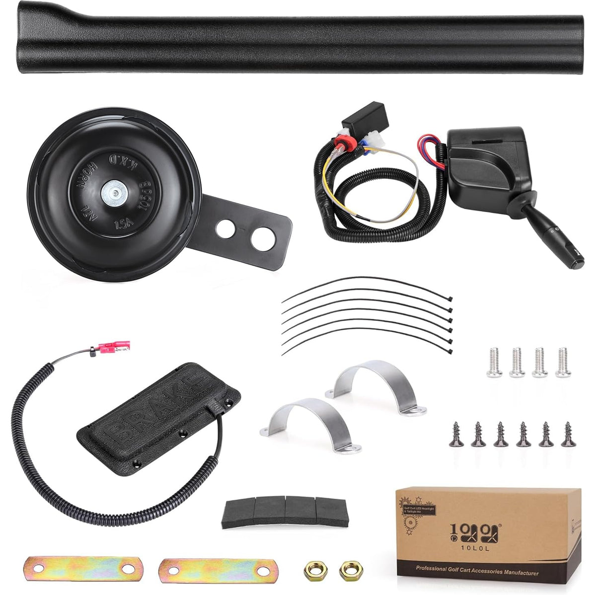 10L0L turn-signal kit harness with 9-pin connector for quick Yamaha/EZGO setup.
