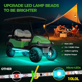 10L0L golf cart underbody light kit 38-5inch strip for vibrant color at night