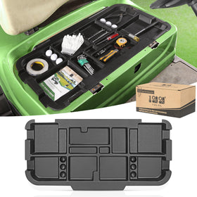10L0L golf cart underseat storage tray for EZGO RXV neatly organizes essentials