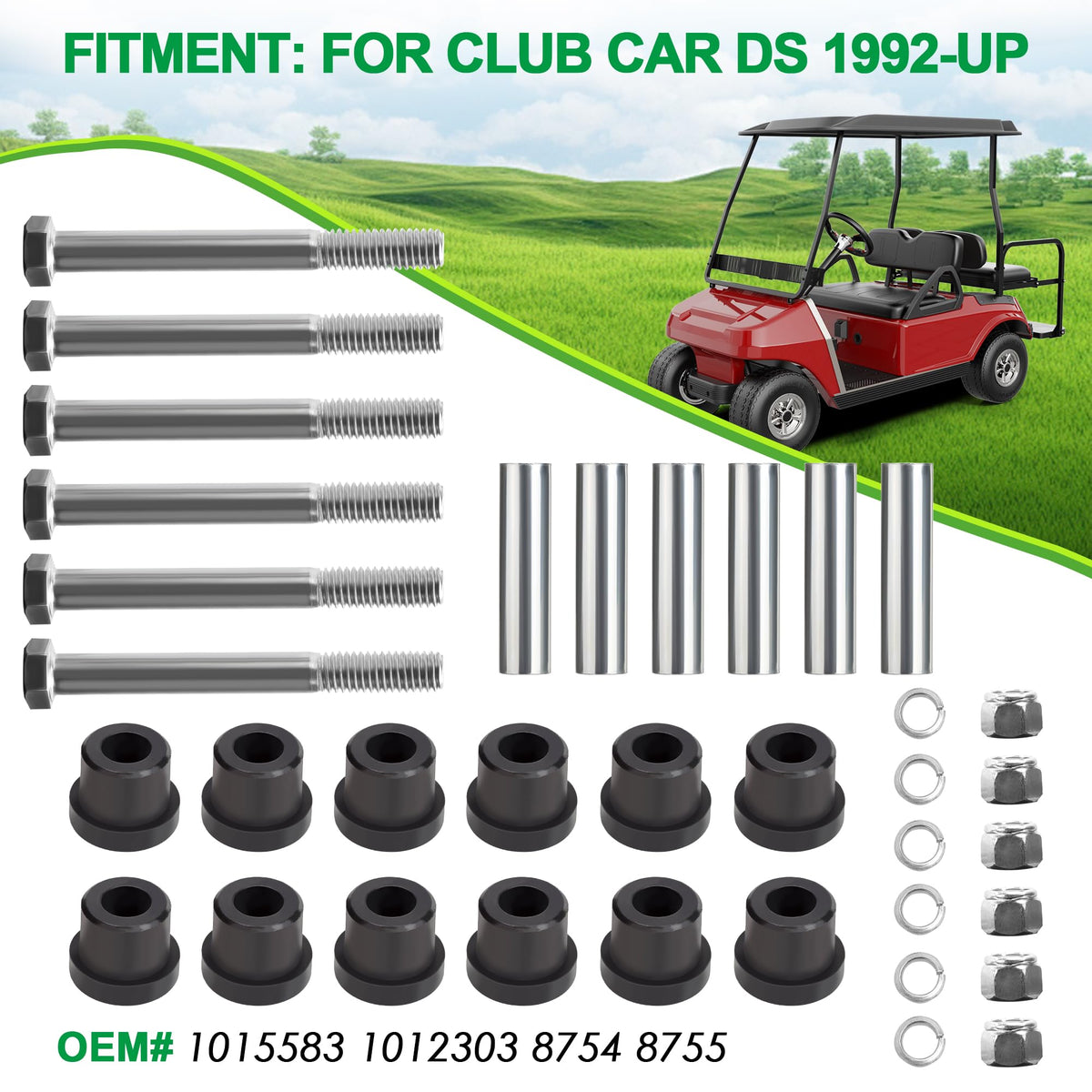 10L0L urethane bushings 12-piece kit, organized for clear installation.