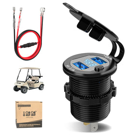 10L0L Golf Cart USB dual ports charging two devices on the go