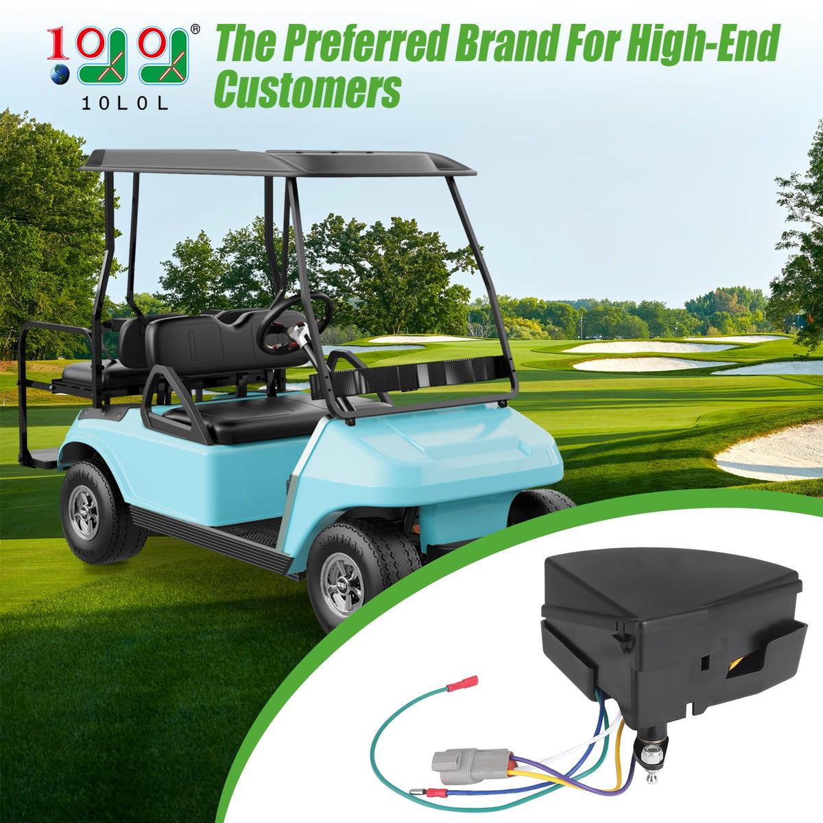 10L0L V-Glide copper contacts promise reliable electrical conduction for Club Car DS