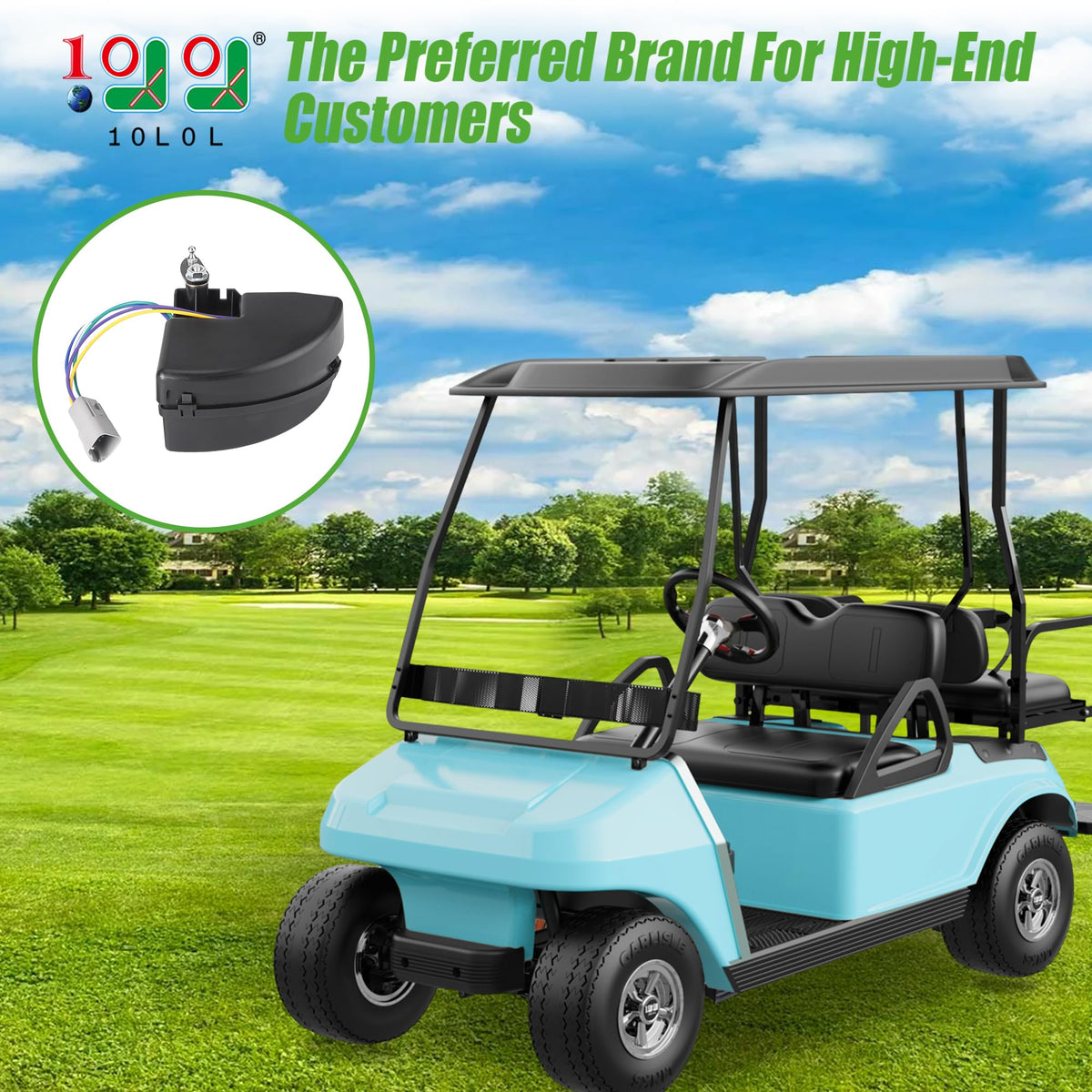 10L0L V-Glide switch side view compact design for Club Car DS