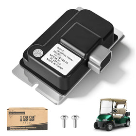 10L0L golf cart voltage reducer for golf cart delivering 12V output powering lights and accessories.