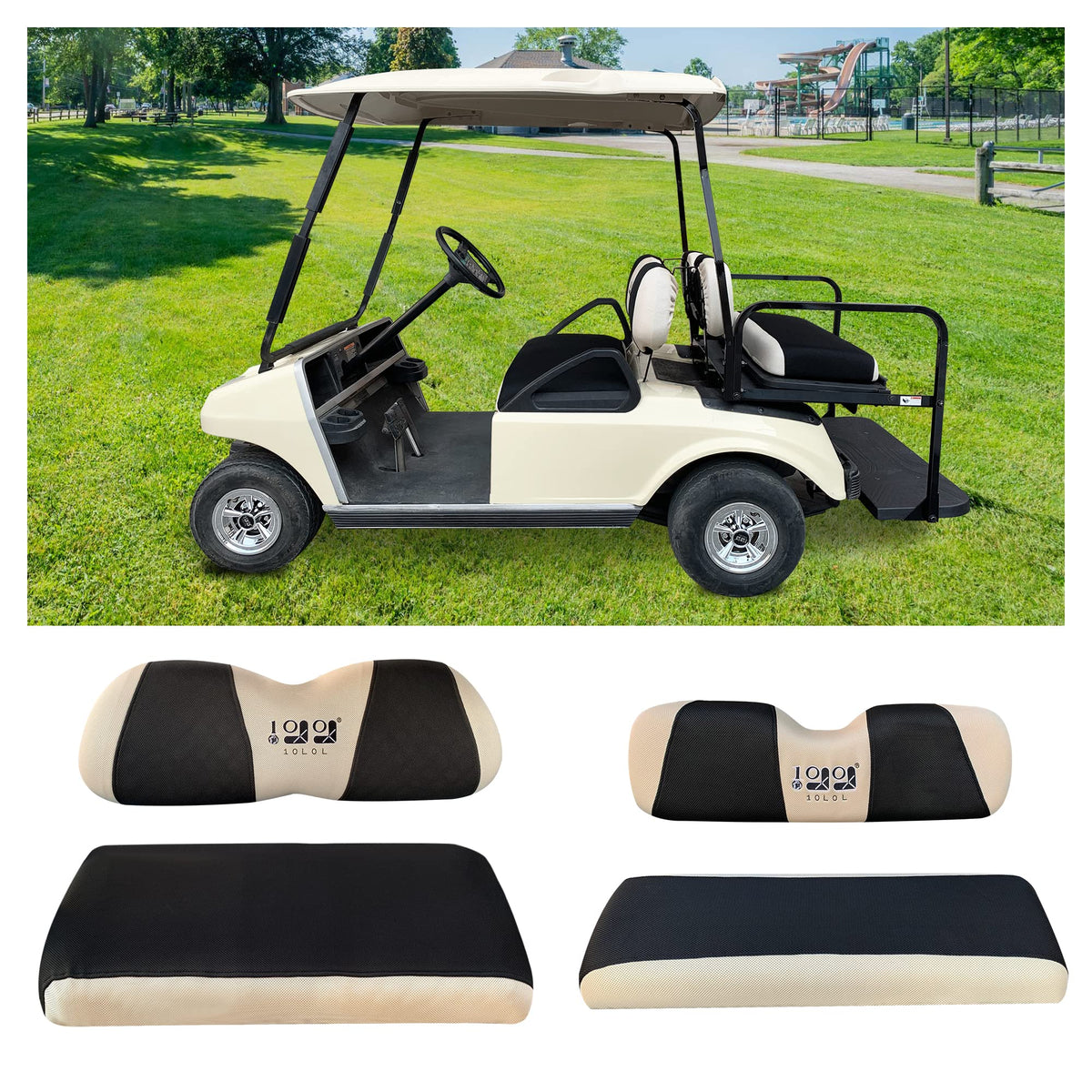 10L0L golf cart seat cover is easy to clean and maintain.