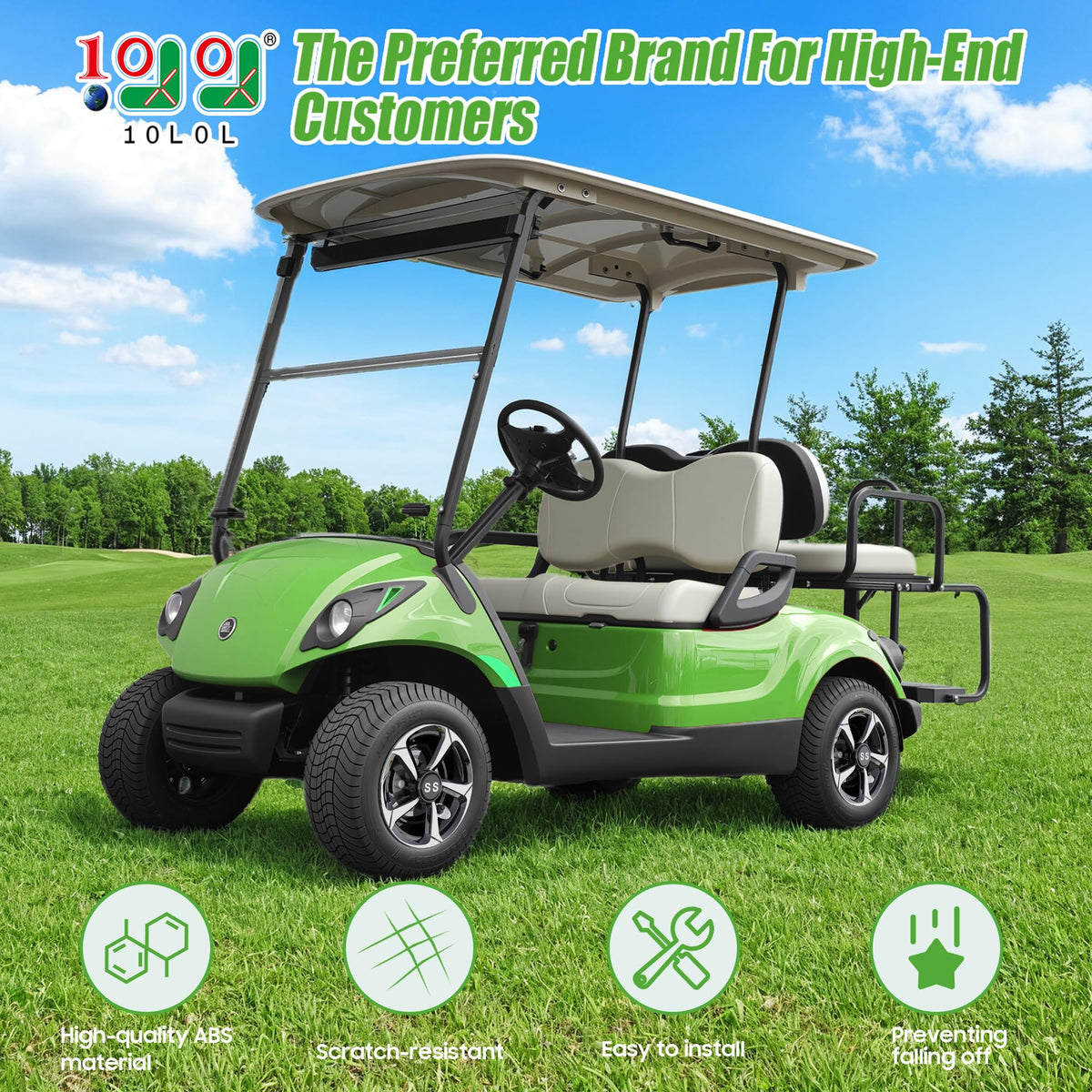 10L0L wheel covers club car side view in silver black boosts durability and look