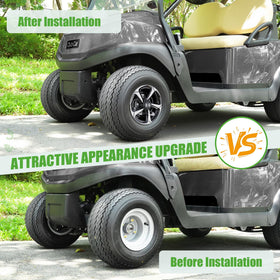 10L0L wheel covers 8inch snap-on installation closeup in silver shows easy fit