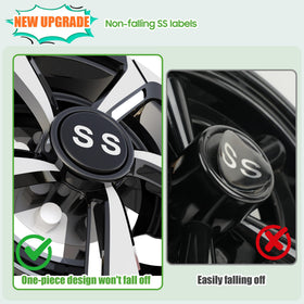 10L0L wheel covers durable ABS material closeup in silver resists wear