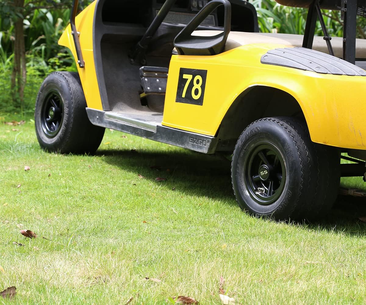 10l0l golf cart wheel covers quick snap-on design, ready for maintenance-free upgrade.