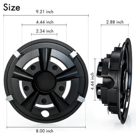 10l0l golf cart wheel covers yamaha 8-inch, replacement set of four.