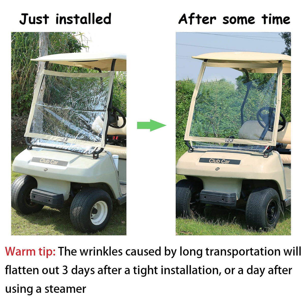 10L0L clear PVC material offers high visibility and glare reduction
