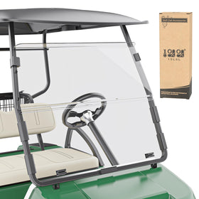 10L0L golf cart windshield for Club Car DS 2000 provides a clear driving view.