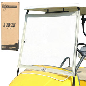 10L0L Golf Cart Windshield front view offers clear visibility and wind protection for EZGO TXT