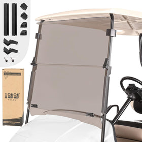 10L0L golf cart windshield folding top-clip for easy rotation and summer breeze.