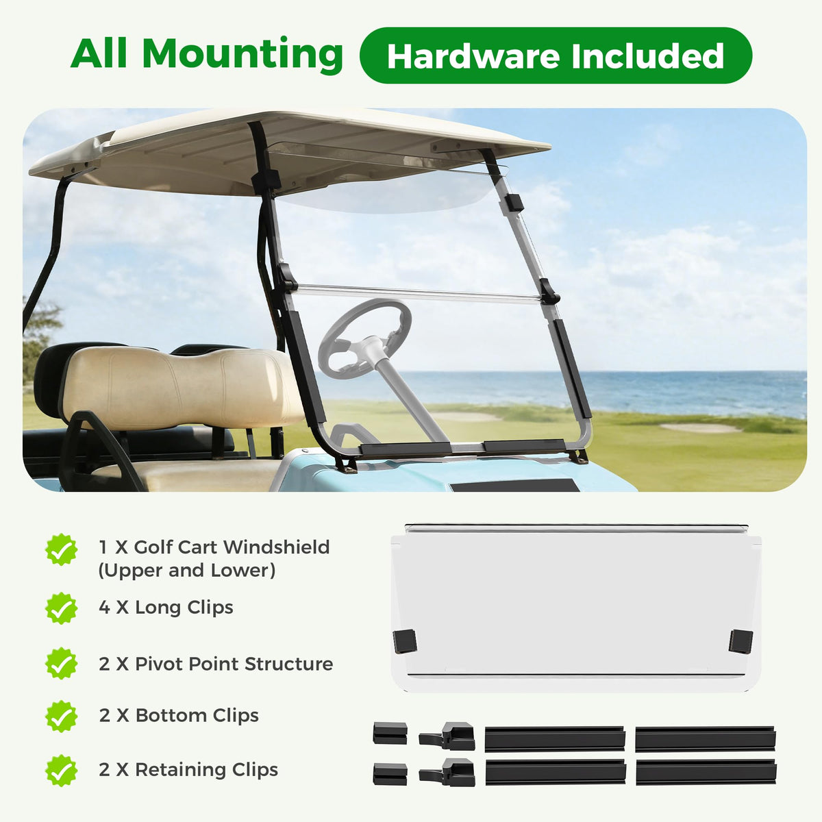 10L0L All hardware included for quick setup and secure attachment