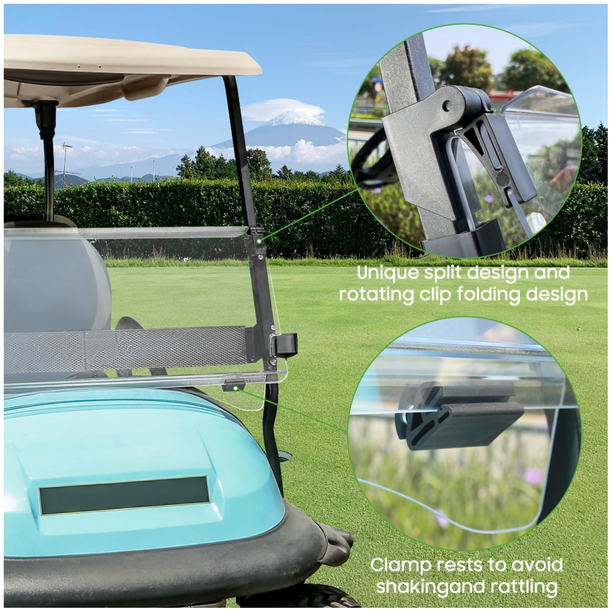 10L0L hardware included for a simple drill-free installation on your frame.