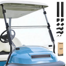 10L0L golf cart windshield for Club Car Precedent with full-view clarity and distortion-free visibility.