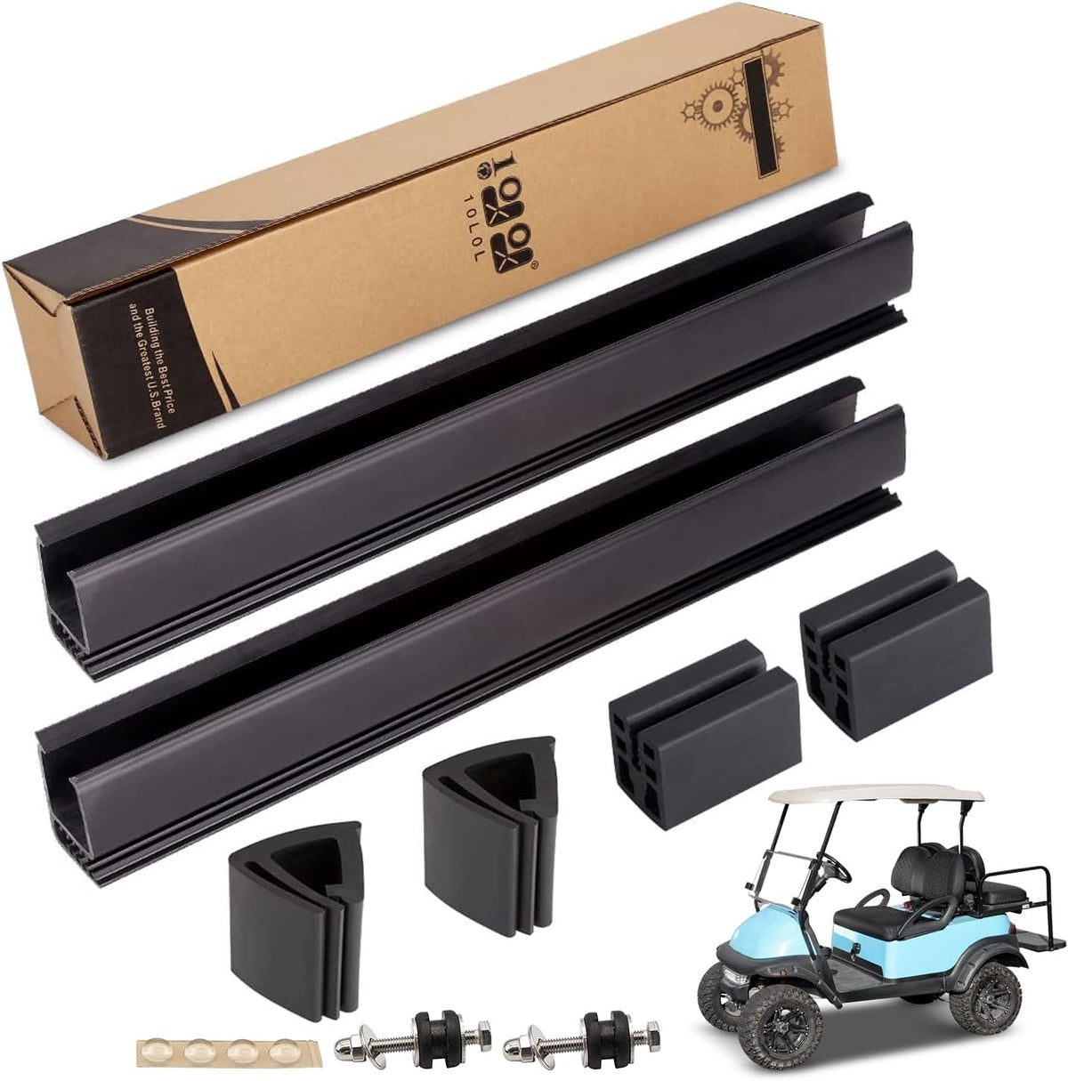 10L0L windshield sash clips secure Club Car DS windshield for stable open positioning