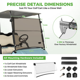 10L0L windshield made with UV blocking PC material to shield the interior.