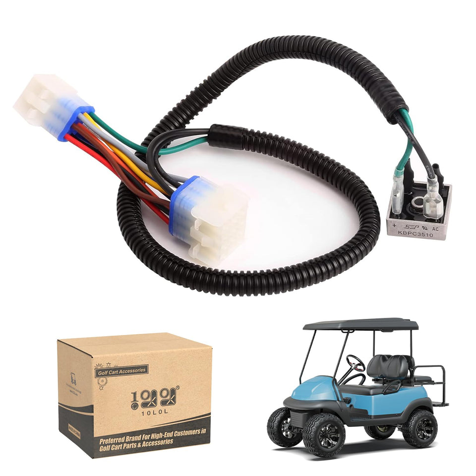 10L0L voltage reducer harness connects 12-pin and 9-pin connectors for stable headlights.