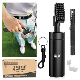 10L0L Golf Club Cleaner Brush 2-in-1 kit for convenient on-the-go club cleaning.