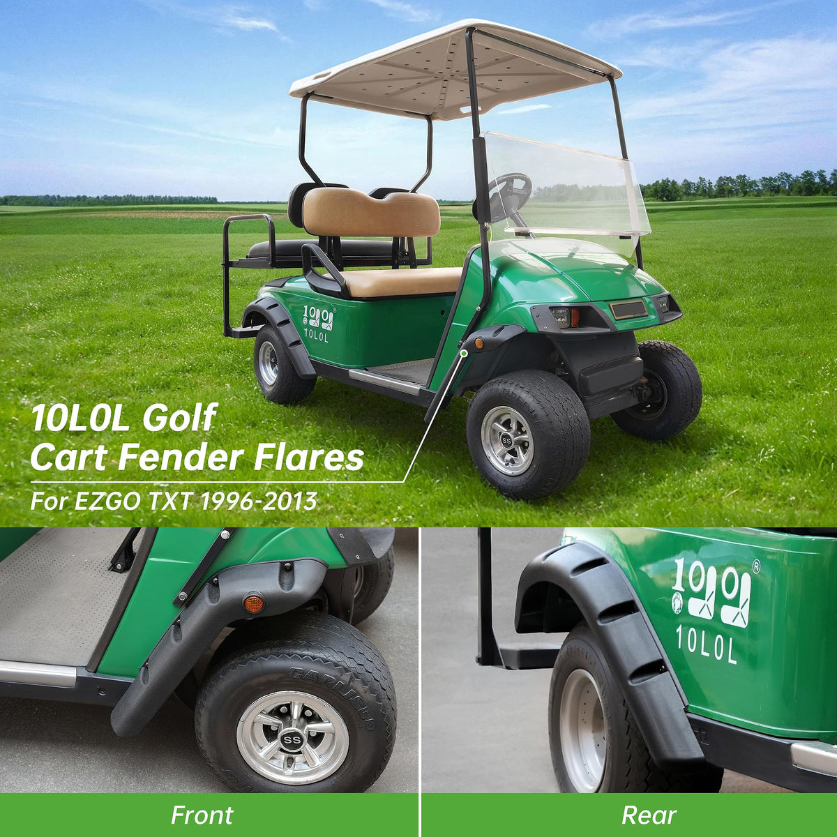10L0L golf fender flare rear-left EZGO TXT protects rear wheels