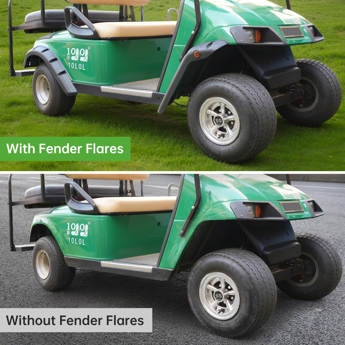 10L0L golf fender flare rear-right EZGO TXT shields debris