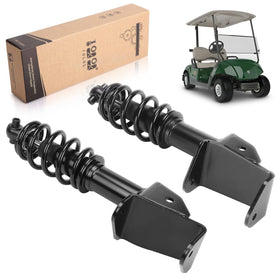 10L0L golf cart front shocks passenger side improve ride on rough terrain.