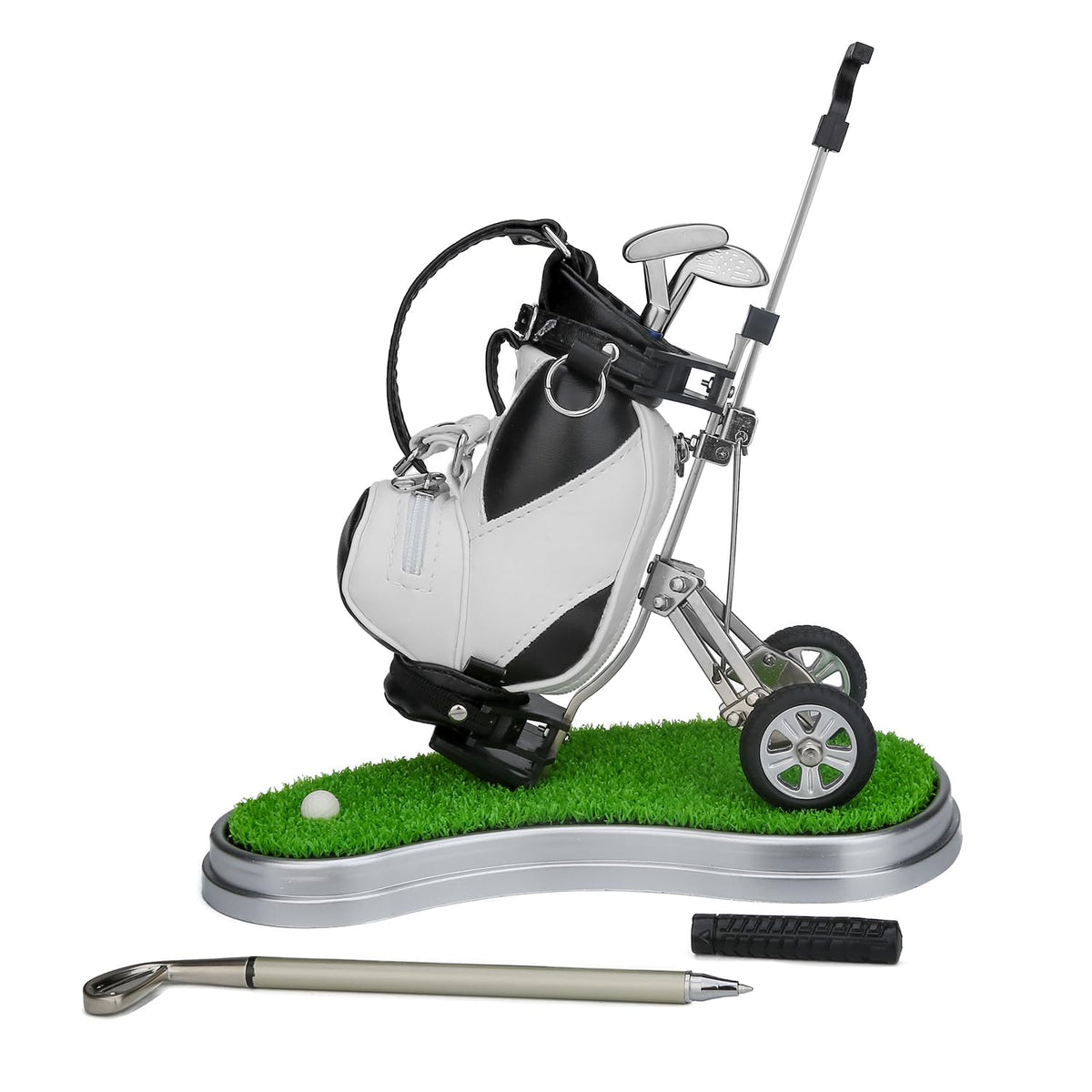Zipper pocket on 10L0L golf pen holder for small items.