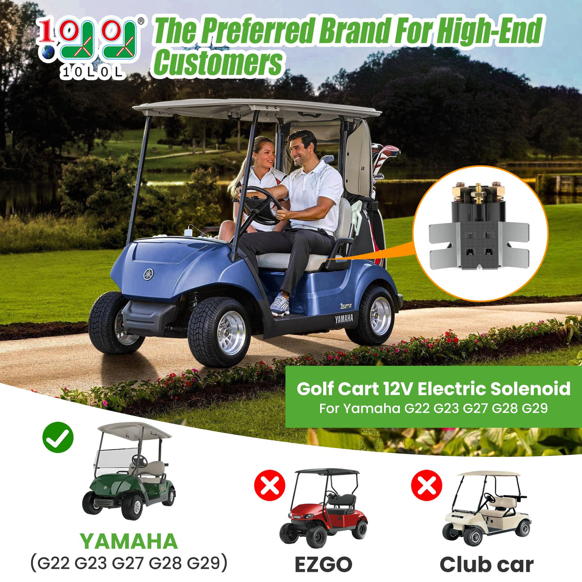 10L0L golf solenoid terminal area highlights secure 4-terminal design