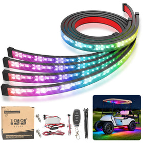 10L0L underbody strip glow under the golf cart for night visibility