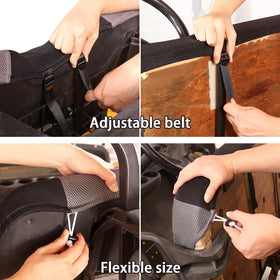 10L0L gray and black seat cover blends with golf cart interior