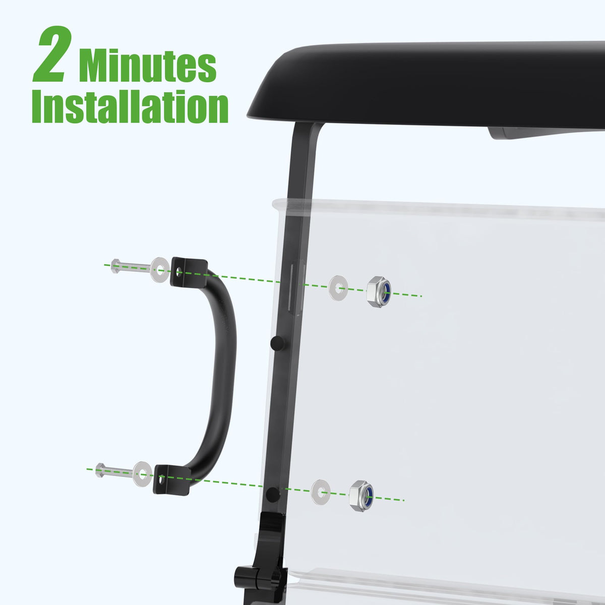 10L0L handles in use on a golf cart trail.