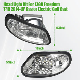 10L0L headlights in action during dusk rides on a golf cart.