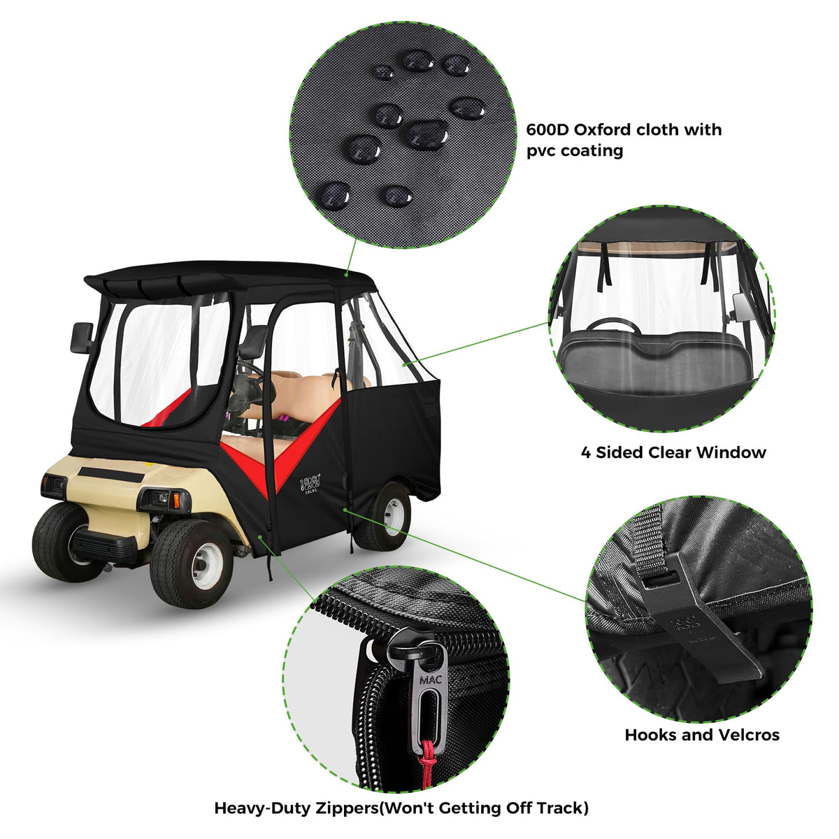 10L0L heavy-duty 600D fabric shields against rain and dust.