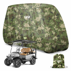 10L0L Heavy Duty 650D golf cart cover front view, protecting from sun and rain