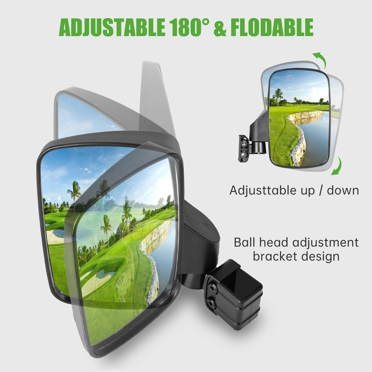 10L0L heavy-duty clamps secure mirrors without tools during mounting