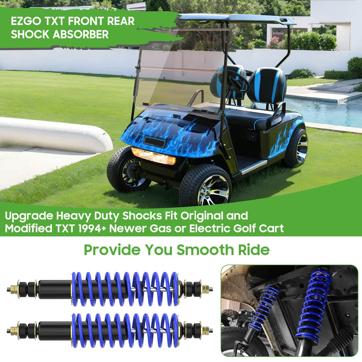 10L0L heavy-duty front coil spring for EZGO suspension