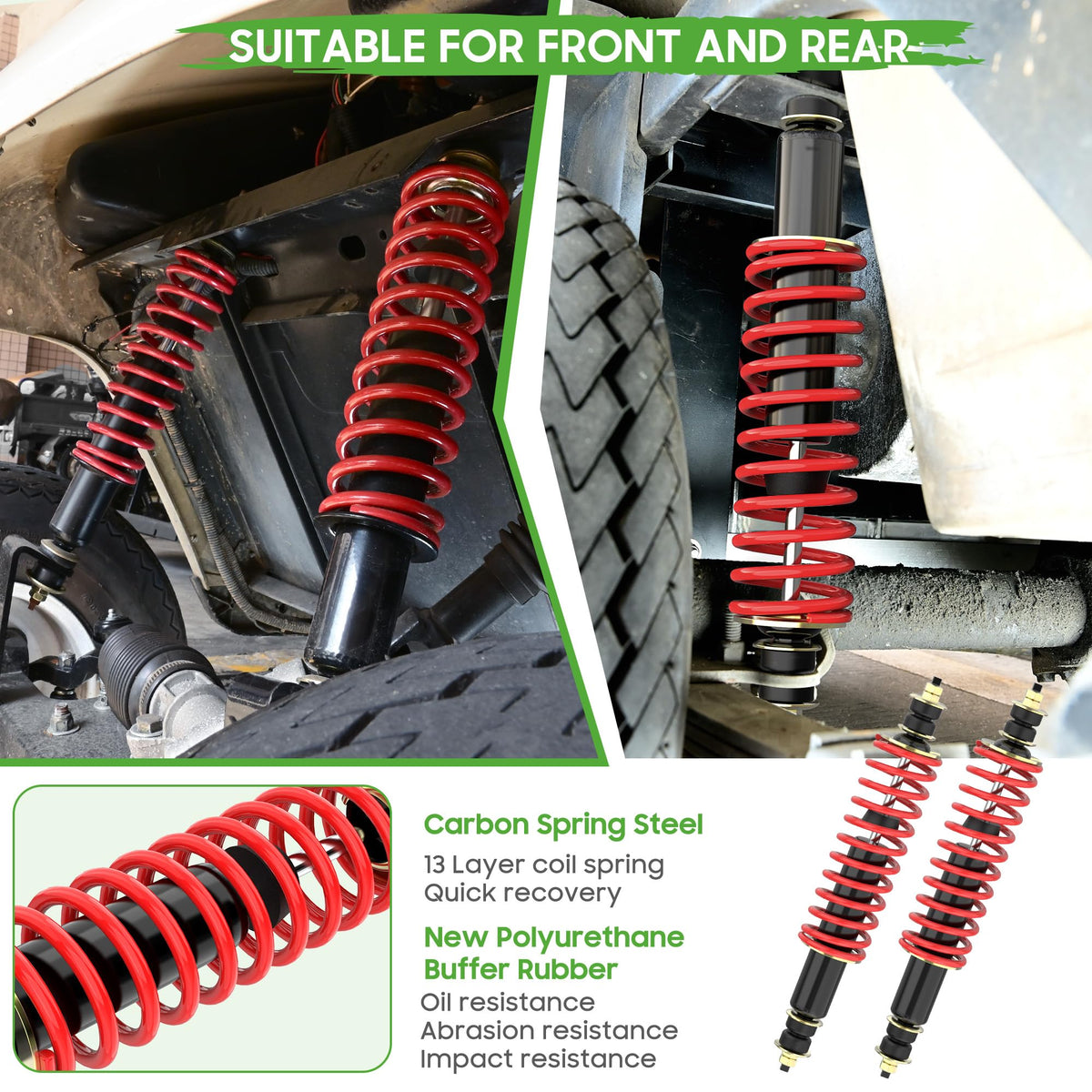 10L0L heavy-duty coil springs for EZGO improve load handling
