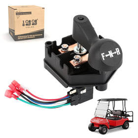 10L0L heavy-duty forward-reverse switch installed on Club Car DS for 48V Powerdrive.