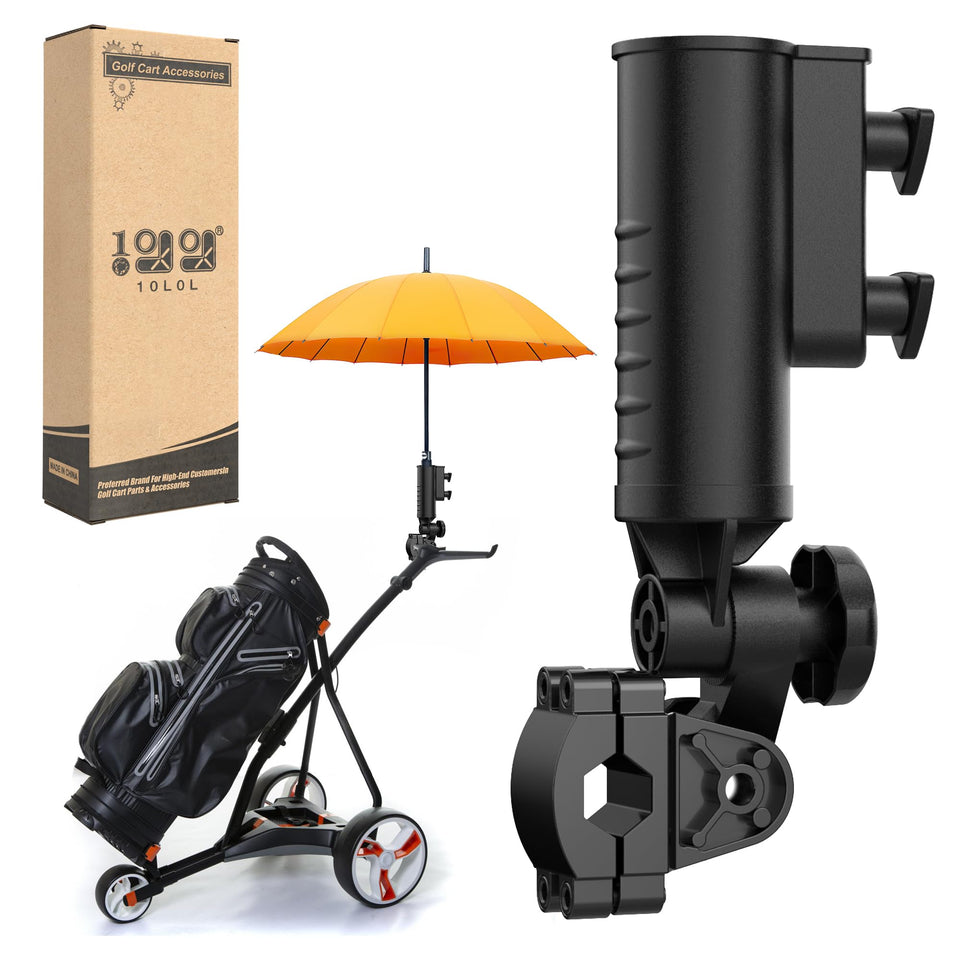 10L0L heavy-duty umbrella holder secures golf carts during sunny rounds