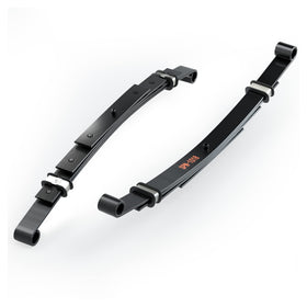 10L0L heavy duty leaf springs – stainless sleeves visible for long-lasting wear.