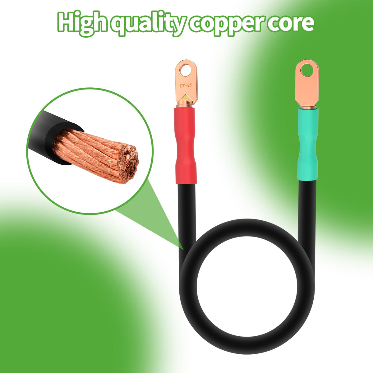 10L0L heavy-duty copper conductors close-up showing high conductivity.