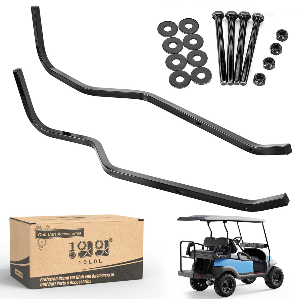 10L0L heavy-duty rear strut brackets for Club Car Precedent 88 inch top improve stability.