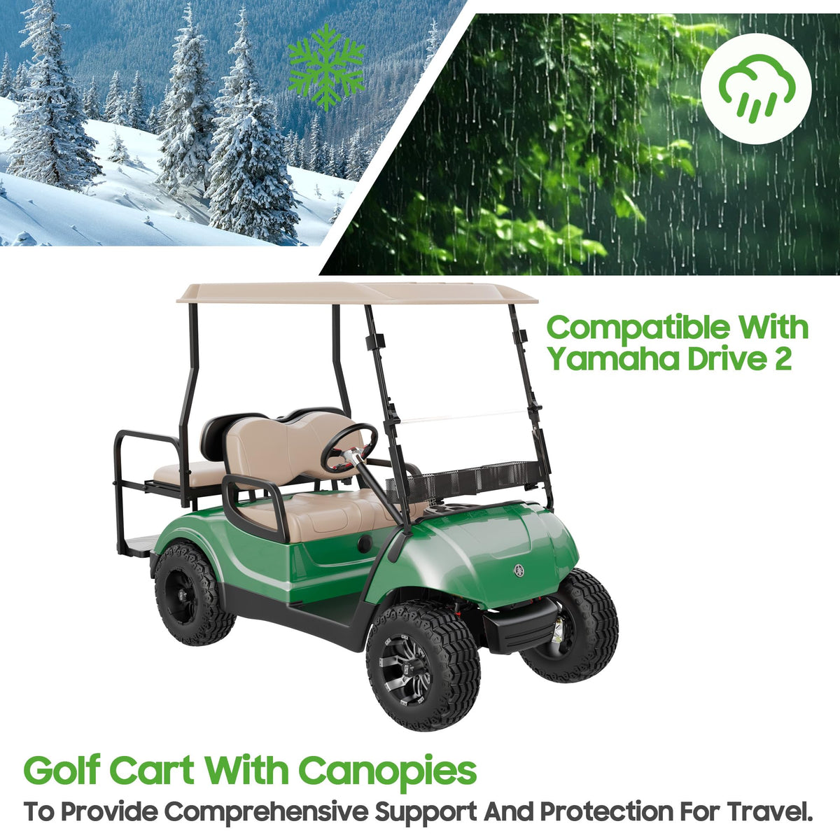 10L0L heavy-duty strut support brackets improve cart stability on rough terrain.