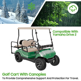 10L0L heavy-duty strut support brackets improve cart stability on rough terrain.