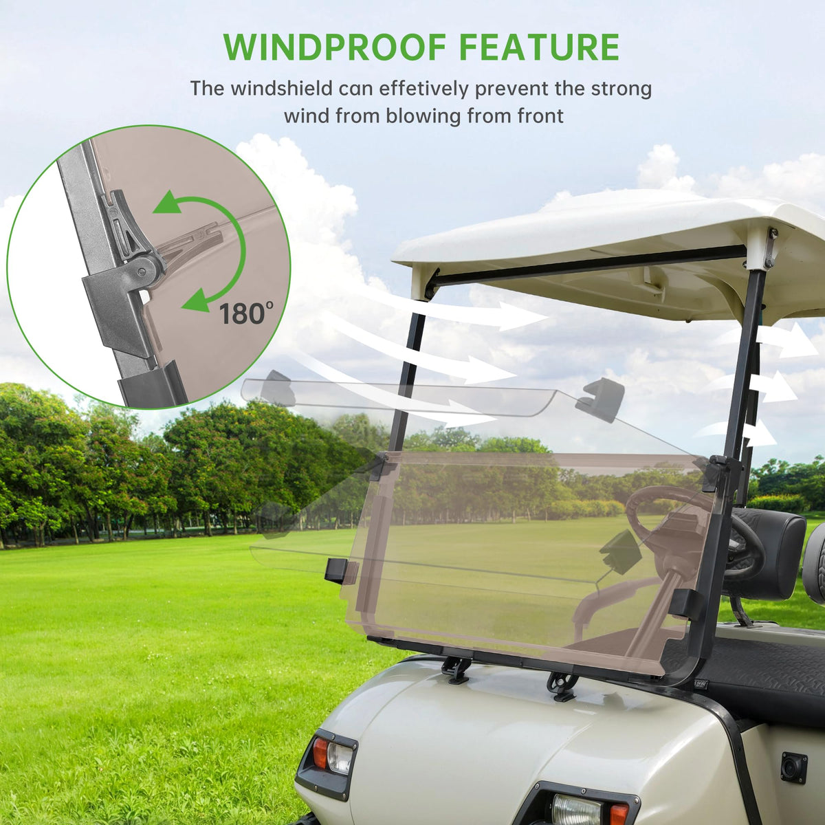 High-transparency tint on the 10L0L windshield reduces glare for safer driving