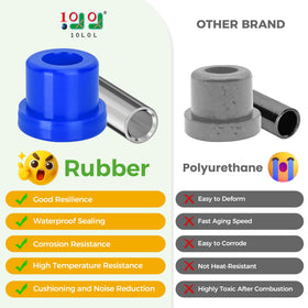 10L0L high-quality rubber material close-up indicates lasting performance.
